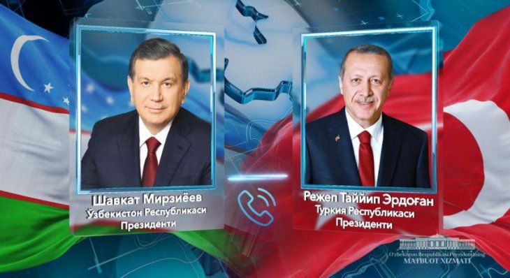Мирзиёев и Эрдоган провели телефонные переговоры  