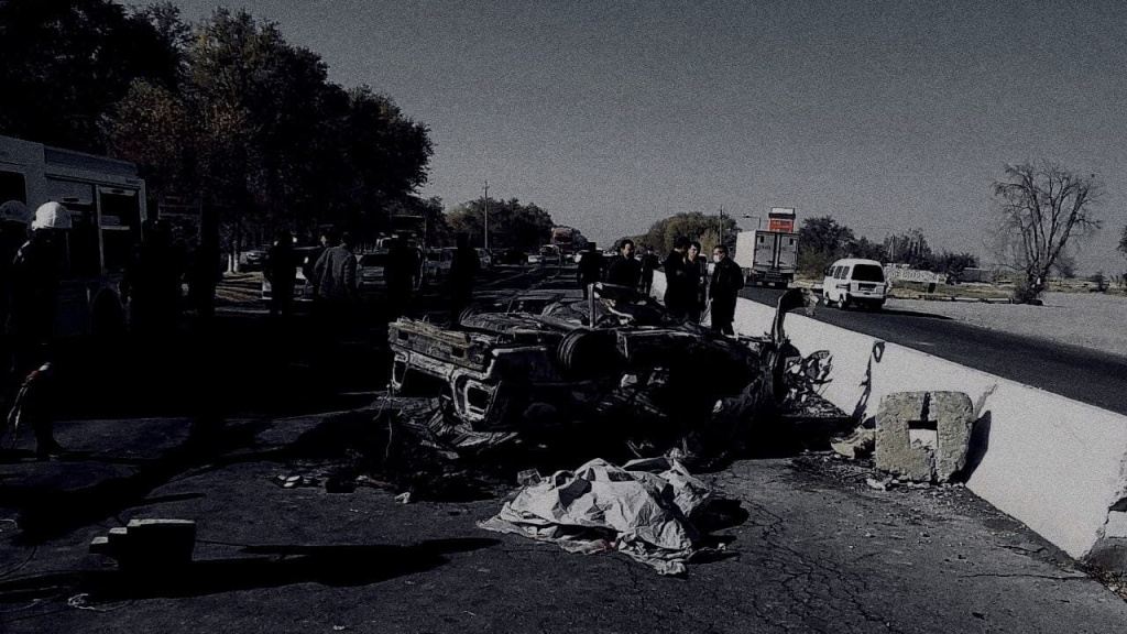 Страшное ДТП в Самаркандской области. Два человека сгорели в авто 
