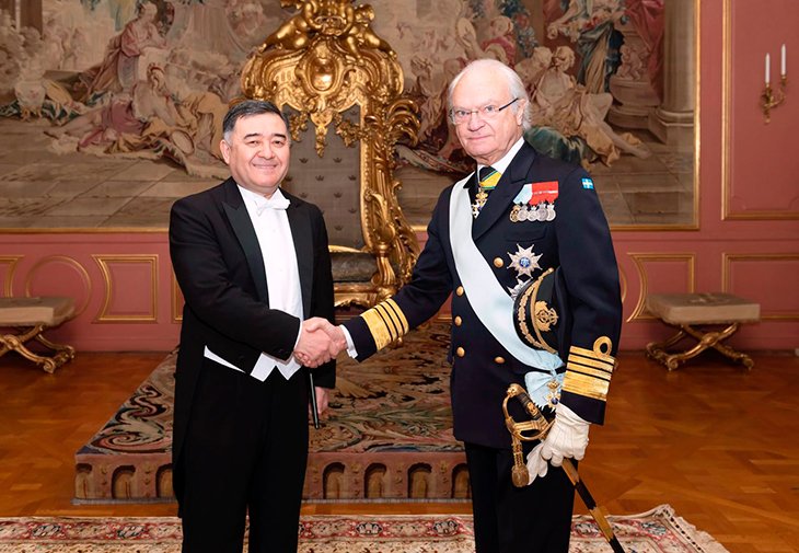 Посол Узбекистана в Швеции вручил верительные грамоты Королю Карлу XVI Густаву