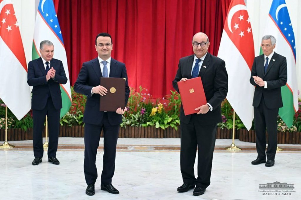 Узбекистан и Сингапур договорились о создании совместной инвестиционной компании с уставным капиталом $500 млн