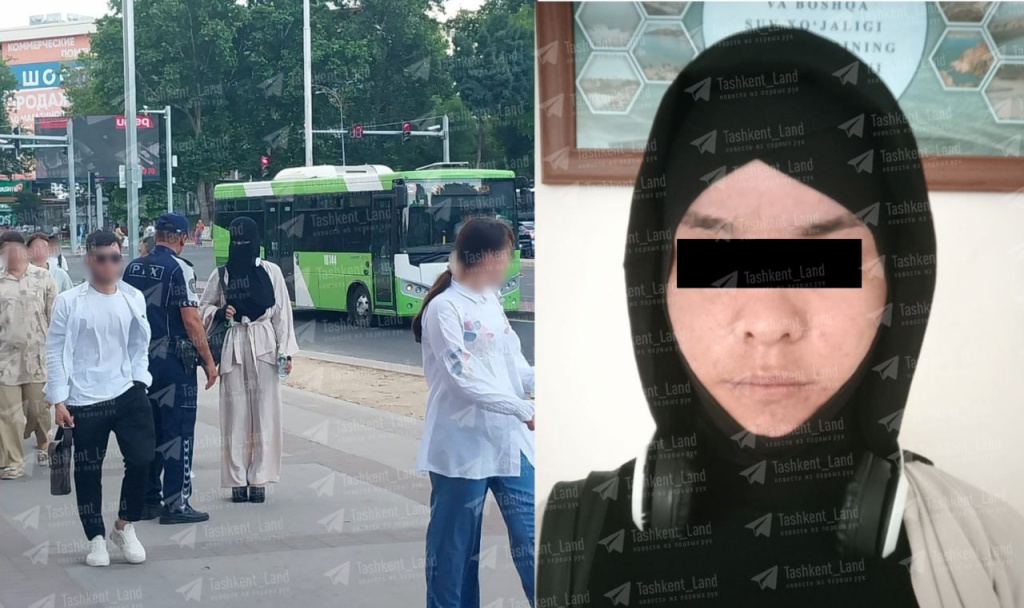 В Ташкенте задержали парня, переодетого в женскую одежду
