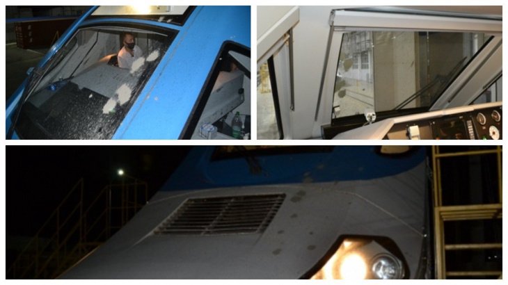 Кусок бетона со строящегося метромоста в Сергели повредил окно скоростного поезда "Афросиаб"