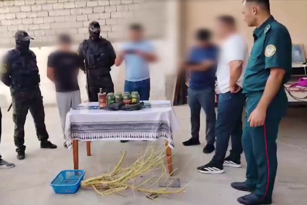 Наркотики в банке. У жителя Гулистана нашли крупную партию марихуаны. Видео