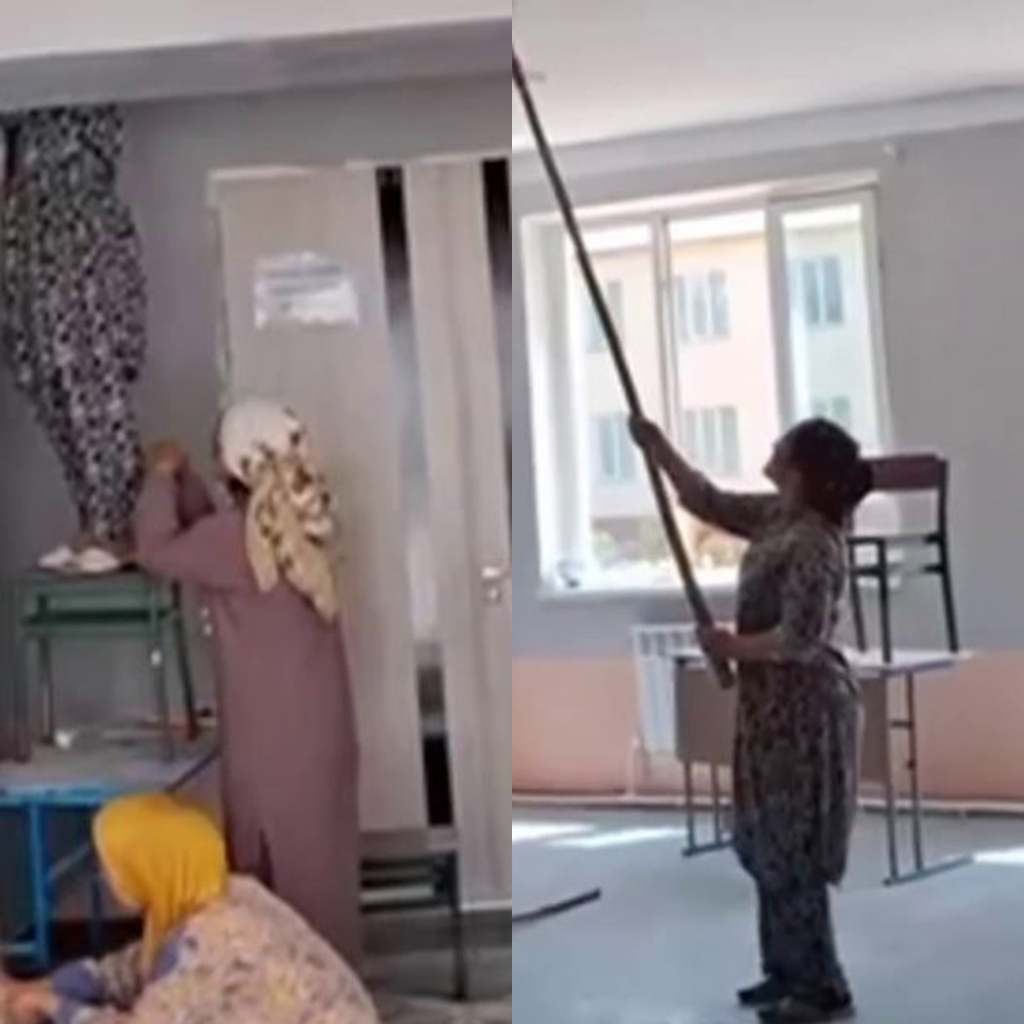 Учителей школы в Андижанской области заставили делать ремонт. МДШО начало проверку