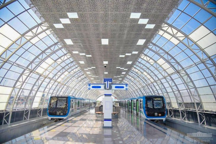 Фото. В Ташкенте запустили первый этап надземного кольцевого метро до рынка "Куйлюк"