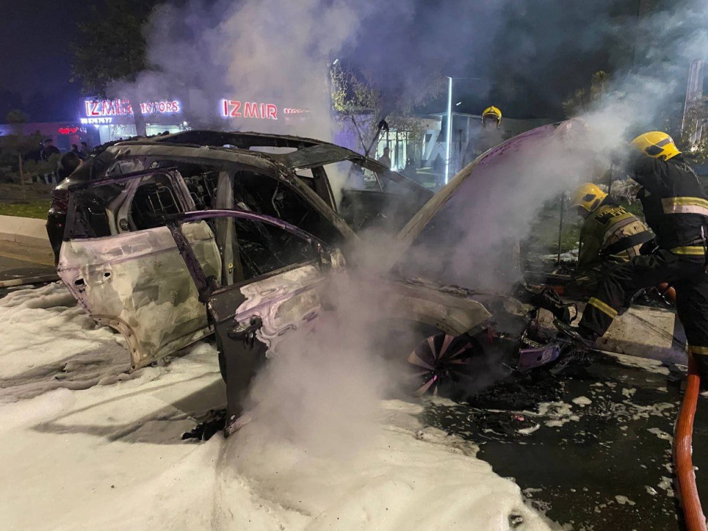 Водитель BYD превысил скорость и устроил ДТП в Ташкенте. Видео