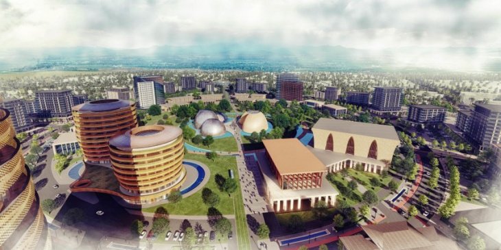 Турецкая компания представила проект Bukhara City. Он будет располагаться в 3 км от центра на территории промзоны. Фотолента
