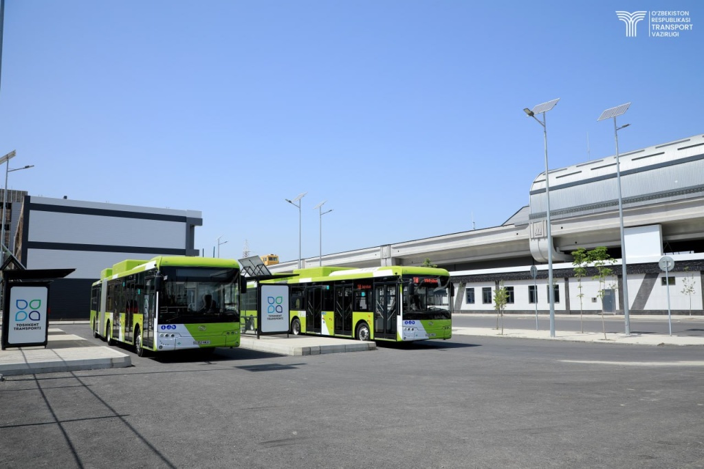 В Ташкенте запустили автобусный маршрут между станциями метро "Строитель" и "Кипчак"