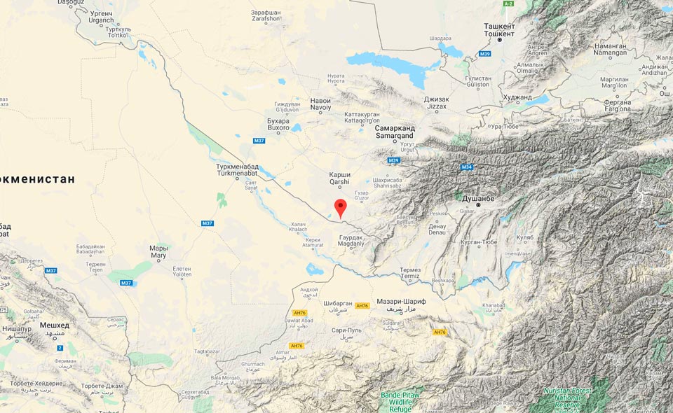 В Узбекистане зафиксировано землетрясение. Эпицентр располагался возле Карши 