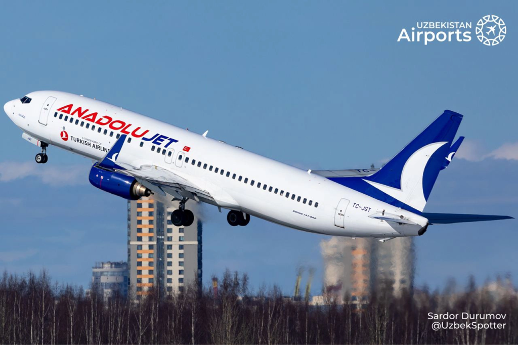 Турецкий лоукостер AnadoluJet свяжет прямыми рейсами Анкару и Ташкент