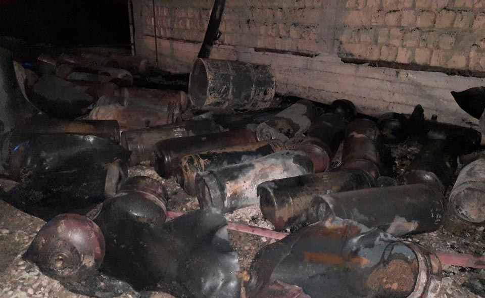 В Самаркандской области в недостроенном доме взорвались 20 баллонов с газом. Видео 