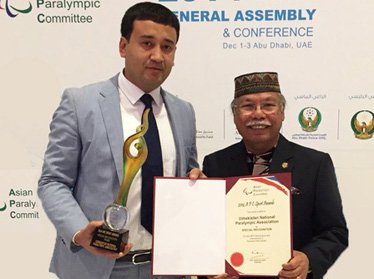 Национальная паралимпийская ассоциация Узбекистана признана лучшей в Азии 