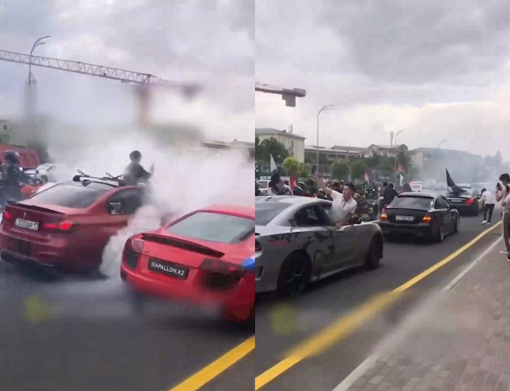 Правоохранители наказали иностранных участников автофестиваля за дрифт в центре Самарканда. Видео