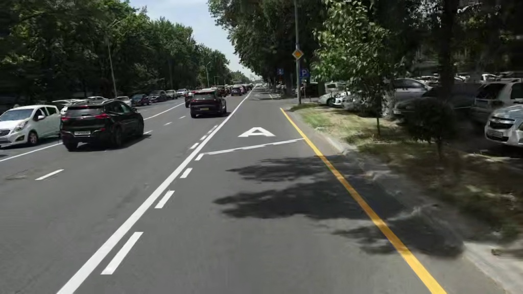 На одной из загруженных улиц Ташкента появилась новая выделе