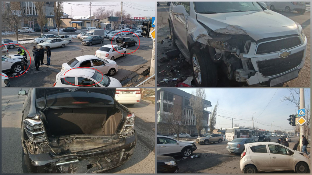 В Ташкенте произошло очередное ДТП с участием трех авто. Один человек госпитализирован 
