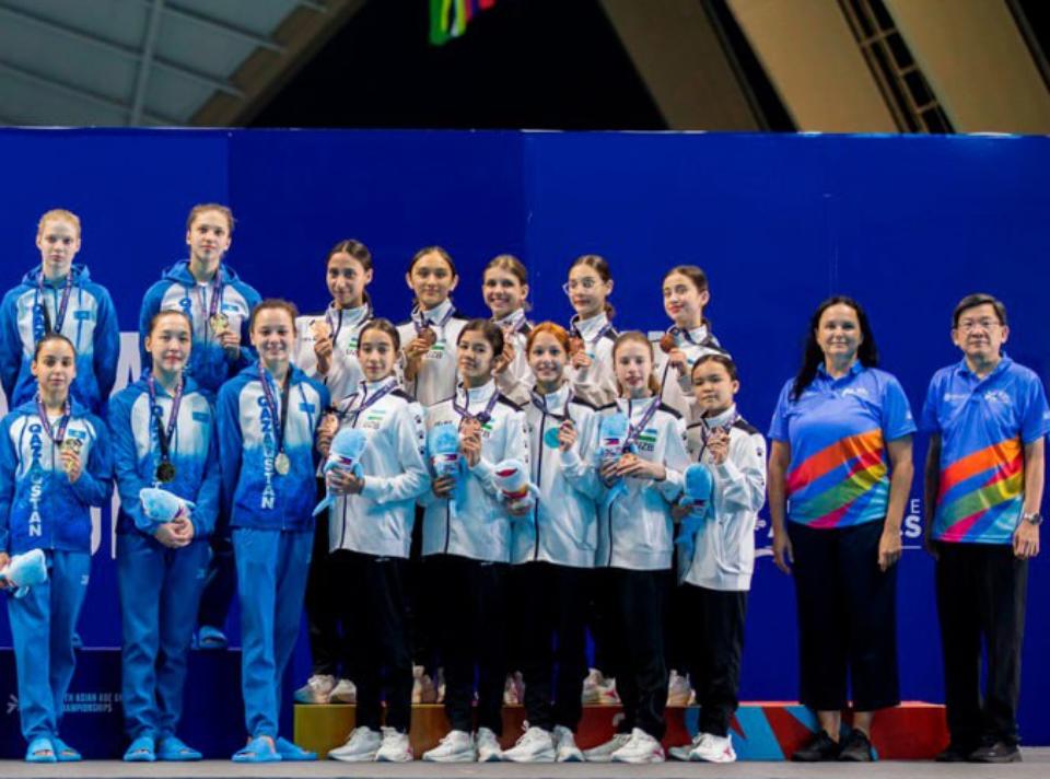 Синхронистки из Узбекистана завоевали 10 медалей на первенстве Азии по водным видам спорта