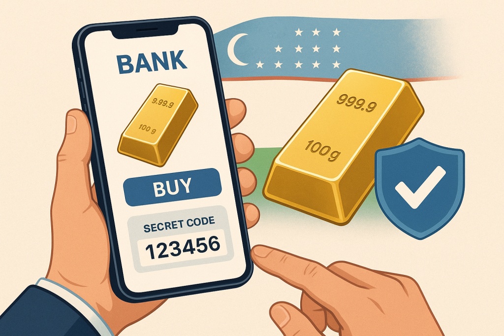 В Узбекистане разрешили покупать и продавать золото через мобильные приложения банков