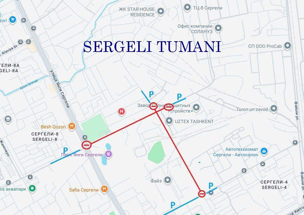 В Ташкенте на две недели перекроют ряд улиц