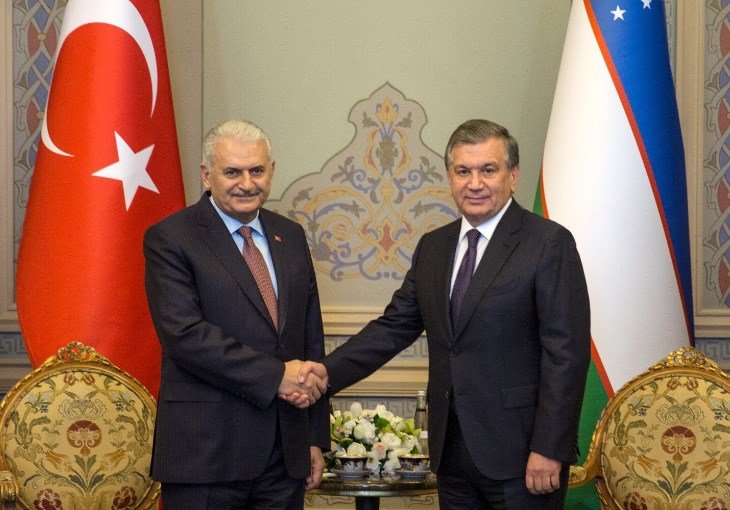 Президент Узбекистана принял премьер-министра Турции