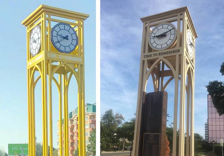 Хокимият демонтирует часы, дизайн которых скопирован с мемориала жертвам теракта 11 сентября  