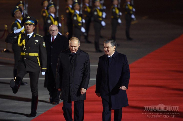 Как Путина встречали в Ташкенте 