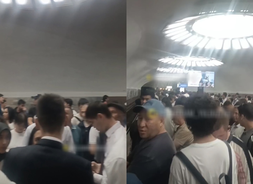 В Ташкентском метрополитене объяснили остановку поезда в тоннеле между станциями. Видео
