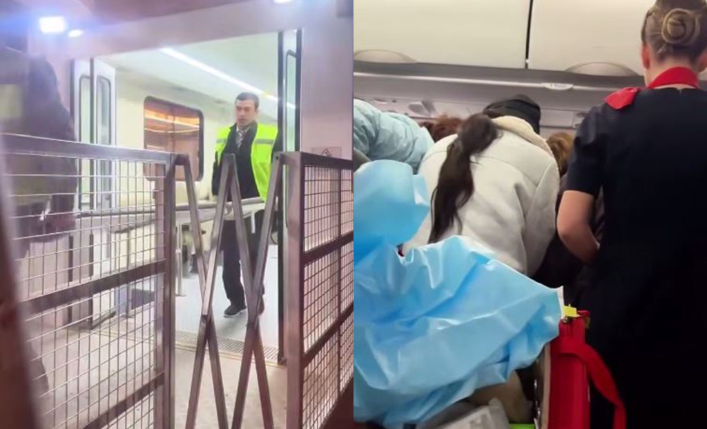 Не долетела до роддома. Девушка начала рожать прямо в небе над Узбекистаном. Видео