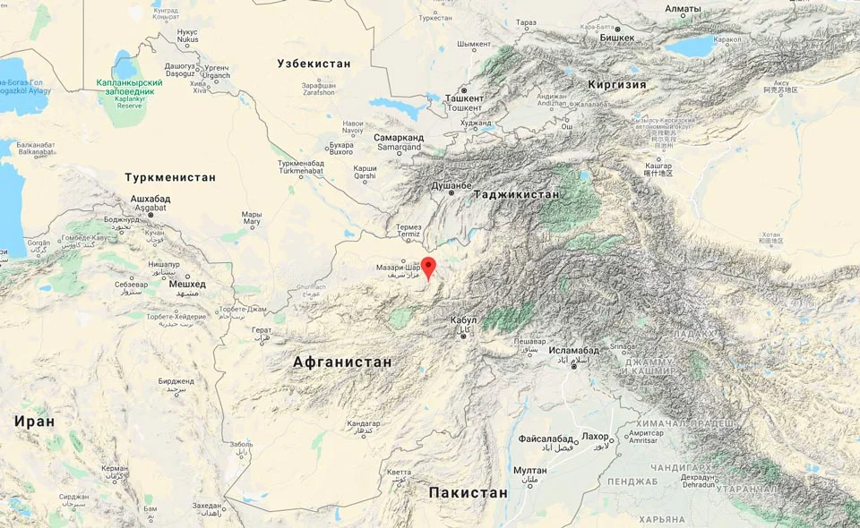 Небольшое землетрясение зафиксировано в Термезе. Эпицентр располагался на территории Афганистана   