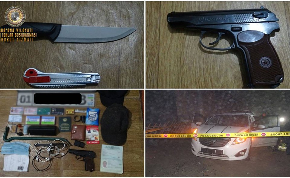 Трое грабителей в масках с ножом и пистолетом совершили разбойное нападение на дом в Ферганской области  