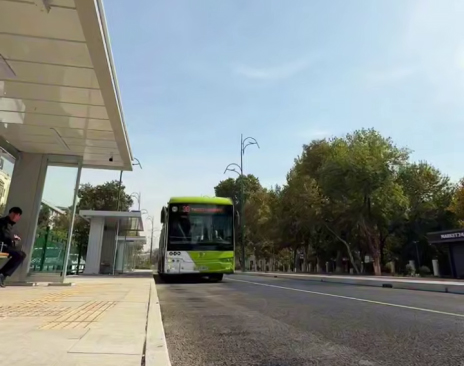 На столичной Шота Руставели запустили движение по линии BRT. Очевидцы заметили на ней не только автобусы. Видео