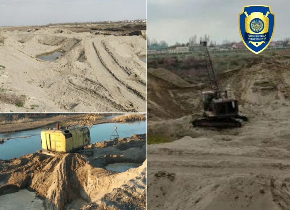 В Кашкадарье очередной случай незаконной добычи песка. Нанесен ущерб почти в 1 миллиард сумов 