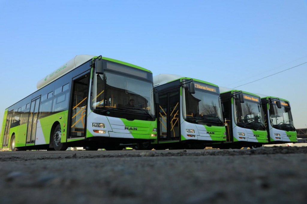 В Ташкенте появится 34 выделенные полосы для автобусов. Движение по ним будет контролироваться камерами 