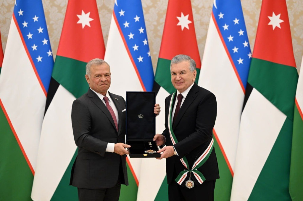 Шавкат Мирзиёев награжден орденом Иордании