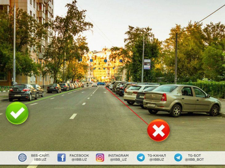В Узбекистане введены новые обязательные правила парковки авто на проезжей части