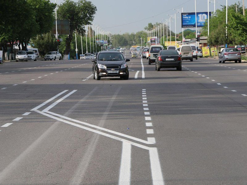 Фото: в Ташкенте появился новый вид дорожной разметки - 4
