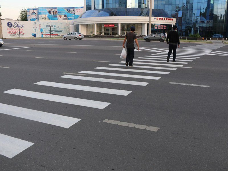 Фото: в Ташкенте появился новый вид дорожной разметки - 7